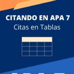 Citar en APA 7ma edición tablas