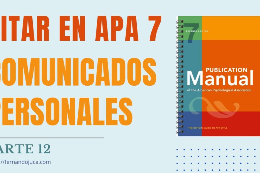 Cómo Citar Comunicados Personales en APA 7ª Edición | Guía Rápida y Fácil