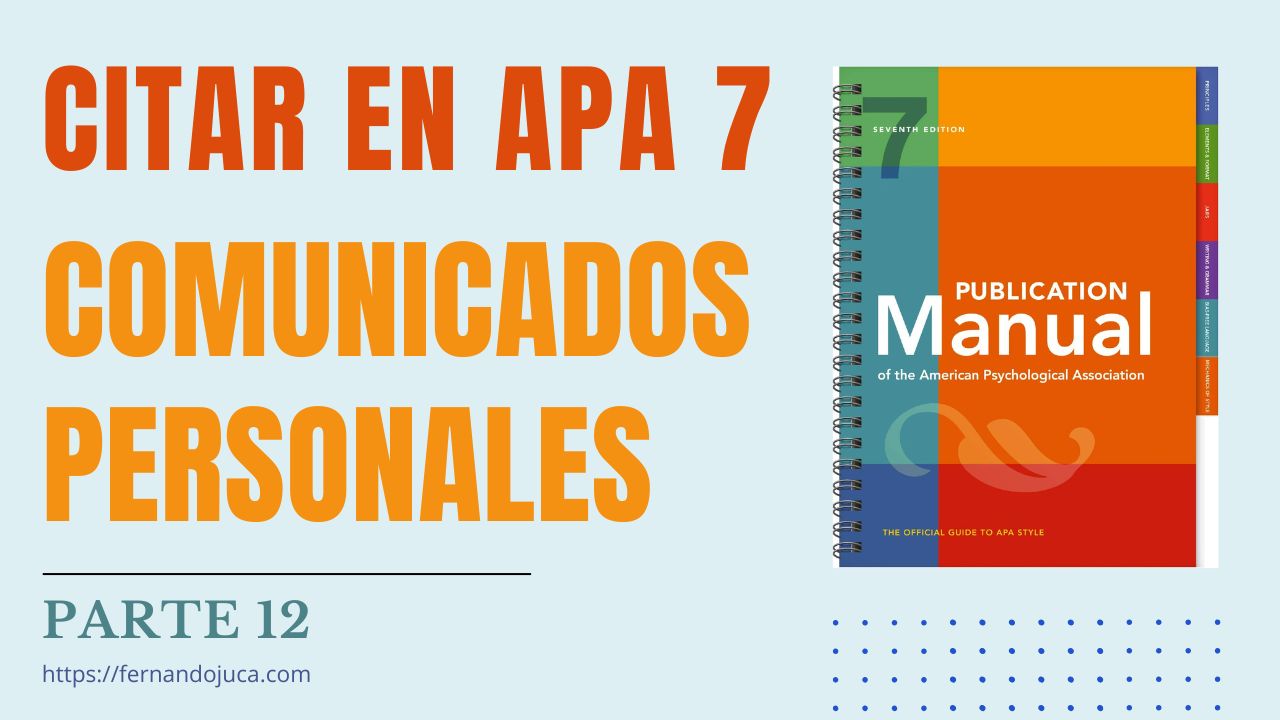 Cómo Citar Comunicados Personales en APA 7ª Edición | Guía Rápida y Fácil