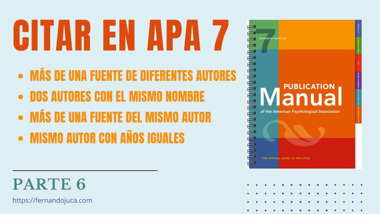 📚 Cómo Citar en APA 7ma Edición: Autores Iguales👥, Nombres Similares y Años Idénticos