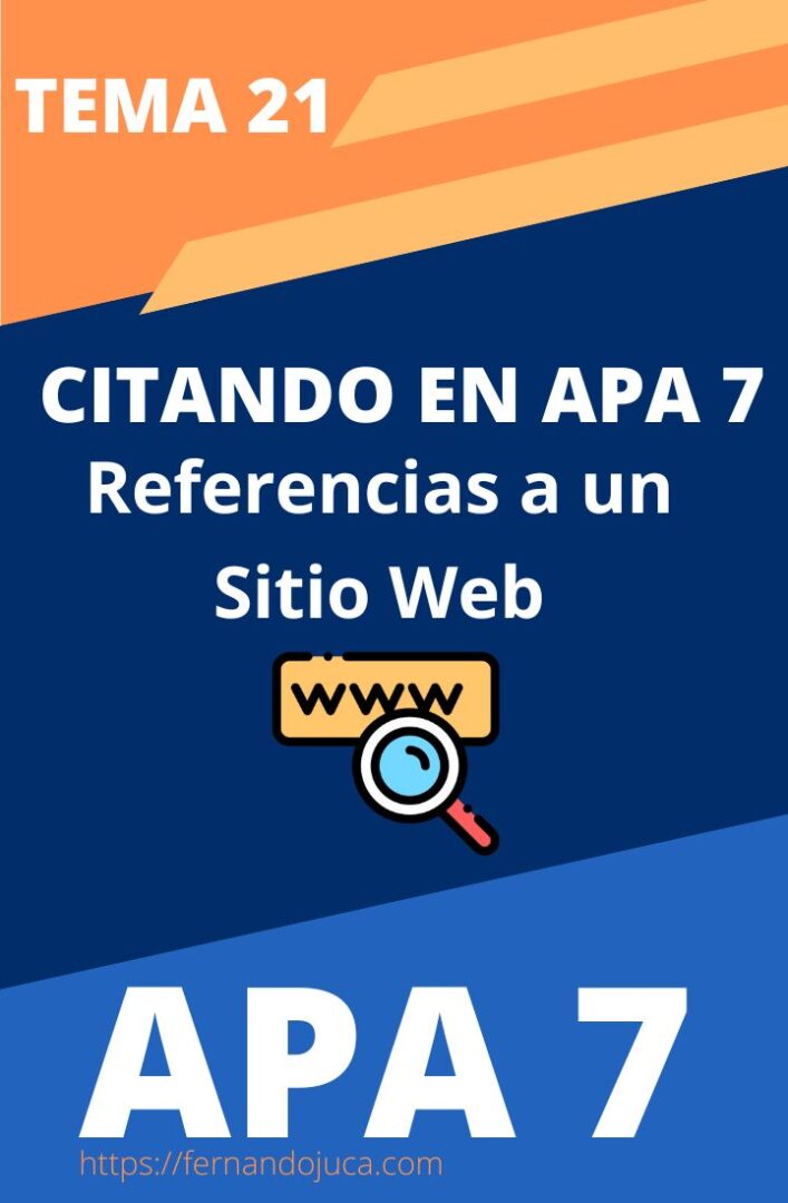 Citar Y Referenciar En APA 7ma. Edición Sitios Webs. Parte 21 ...