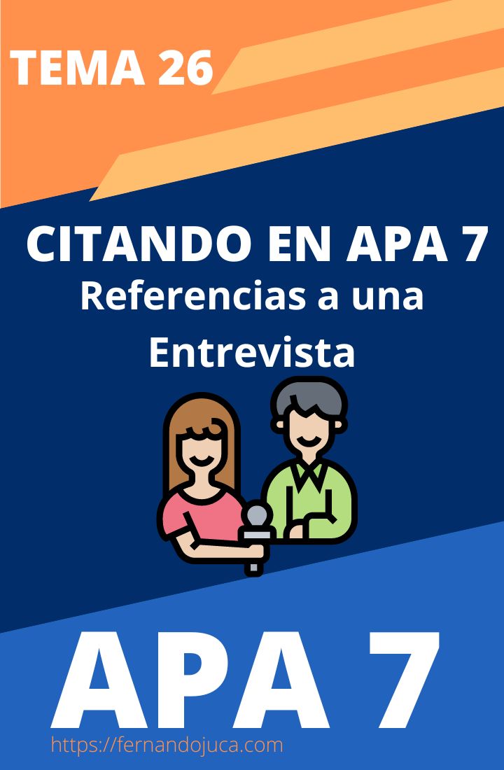 Citas y Referencias APA7 Enrevistas