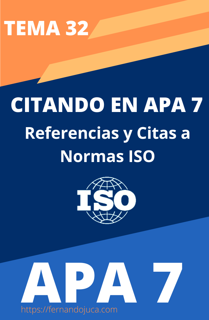 Citar en APA 7ma Edicion Normas ISO