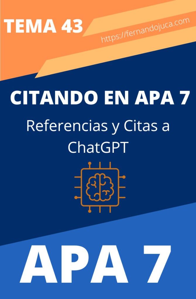 Cómo citar contenido generado por ChatGPT según las normas APA 7ma Edición.