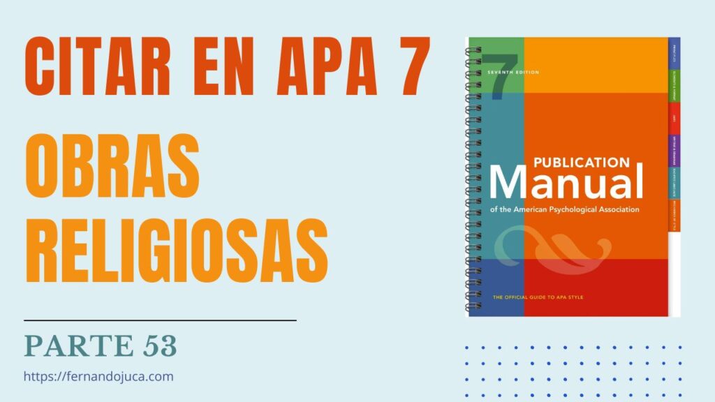 Cómo Citar Obras Religiosas en APA 7 | Guía Completa para la Biblia, el Corán y Más