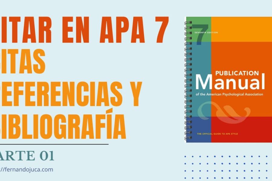 APA 7ma Edición #1: Qué son las Citas, Referencias y Bibliografía?