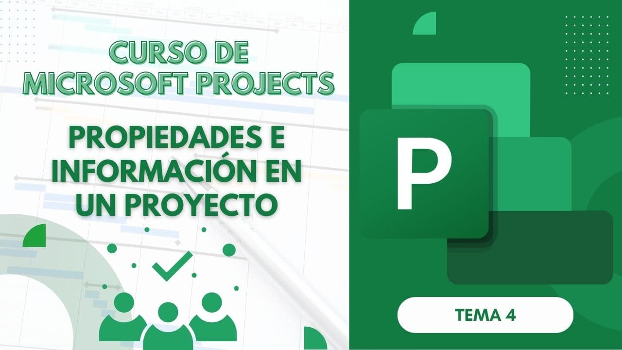 Microsoft Project Curso Básico Parte 4: Propiedades e Información en un Proyecto