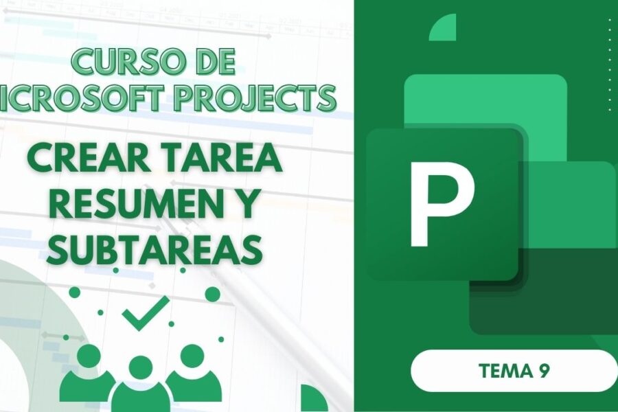 Microsoft Project Curso Básico Parte 9: Crear Tareas Resumen y Subtareas