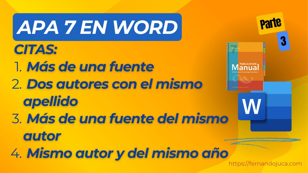 APA 7: Guía para Citar Múltiples Autores, Mismo Apellido y Obras del Mismo Año