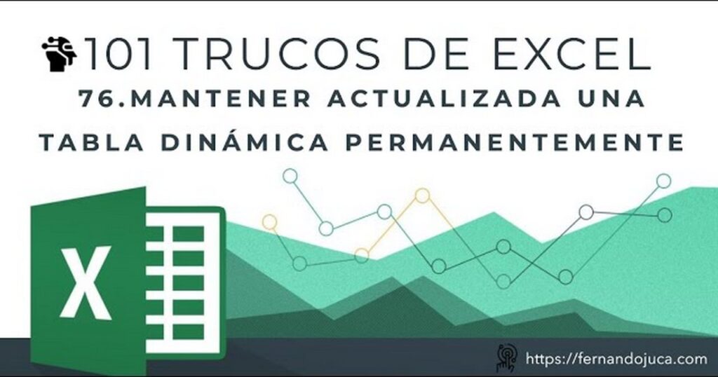 Cómo Actualizar Automáticamente Tablas Dinámicas en Excel: Truco #76