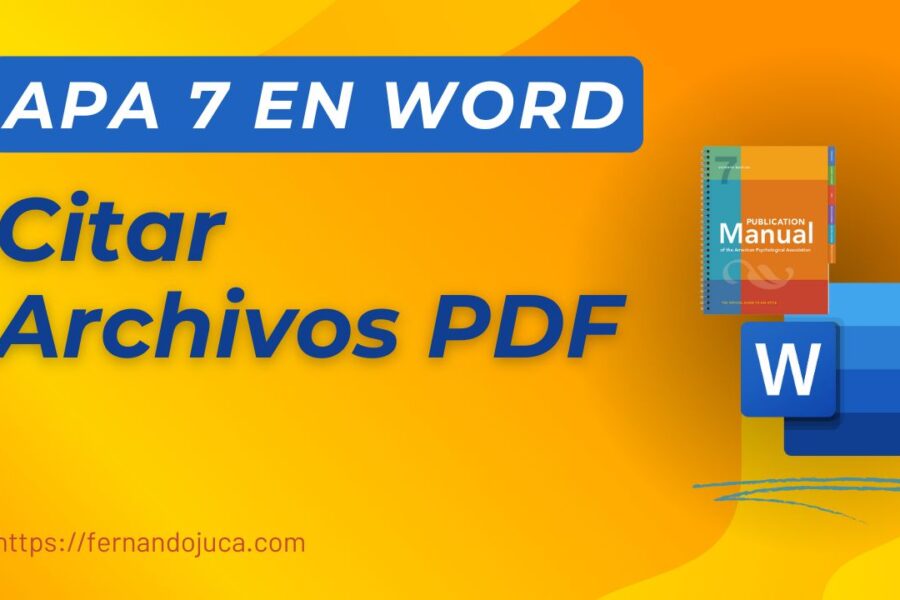 Cómo citar archivos PDF en APA 7: Guía rápida paso a paso