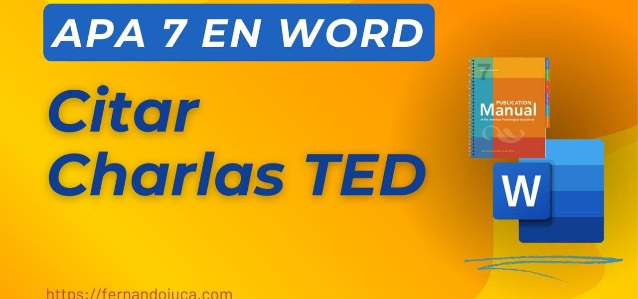 Cómo Citar Charlas TED en APA 7 con Word 🎤📚