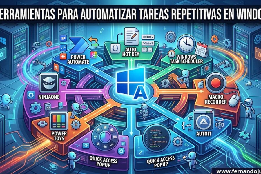 8 herramientas para automatizar tareas repetitivas en Windows