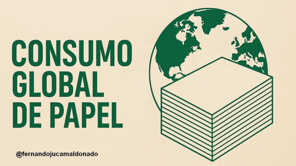 Consumo mundial de papel: estadísticas, usos y diferencias por país