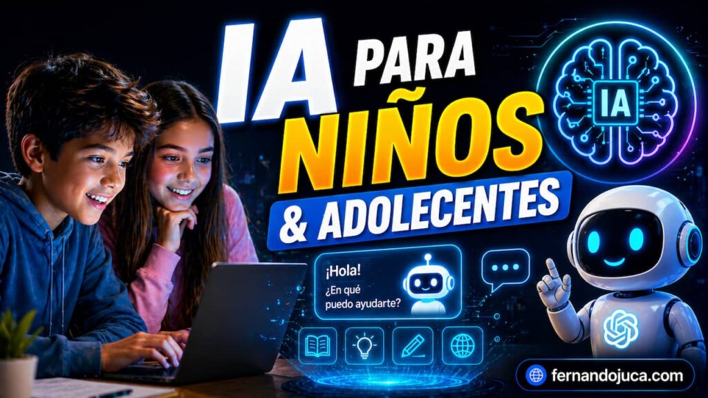 Cómo introducir la inteligencia artificial a niños y adolescentes en casa o en clase 🧒👩‍🏫