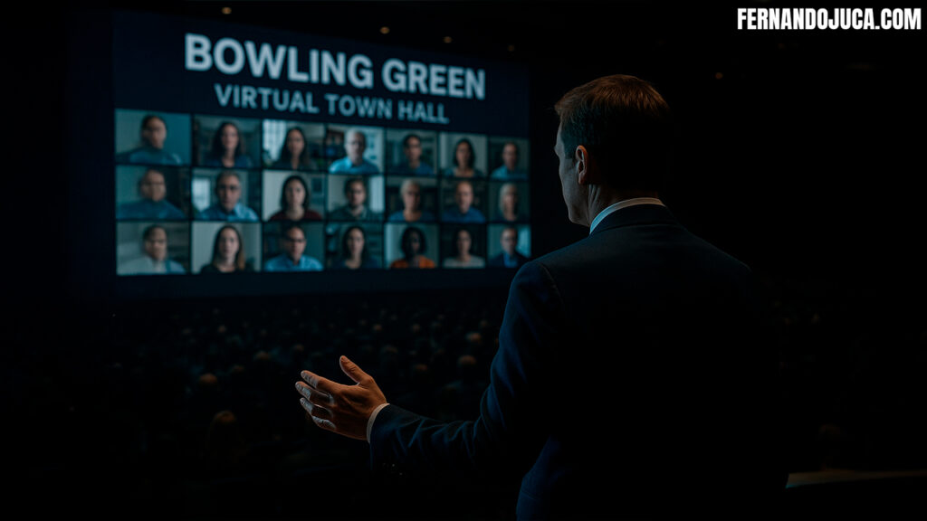 🏛️🤖 Bowling Green convoca a 8.000 ciudadanos con IA: el mayor ayuntamiento digital de EE.UU