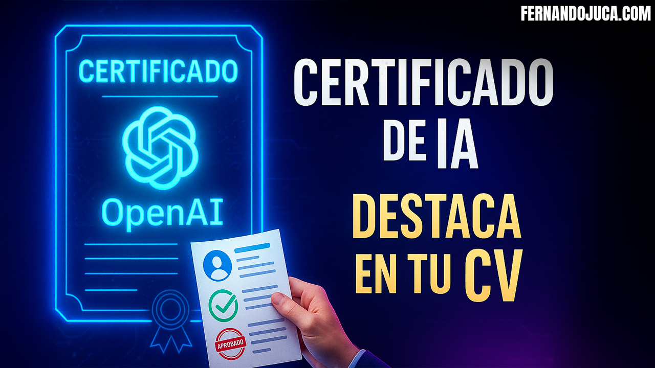 🎓 Certificado profesional de IA de OpenAI: cómo mejorar tu CV y destacar en el mercado laboral