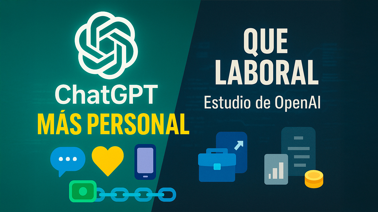 📊 ChatGPT es más personal que laboral: así lo revela el primer gran estudio de OpenAI