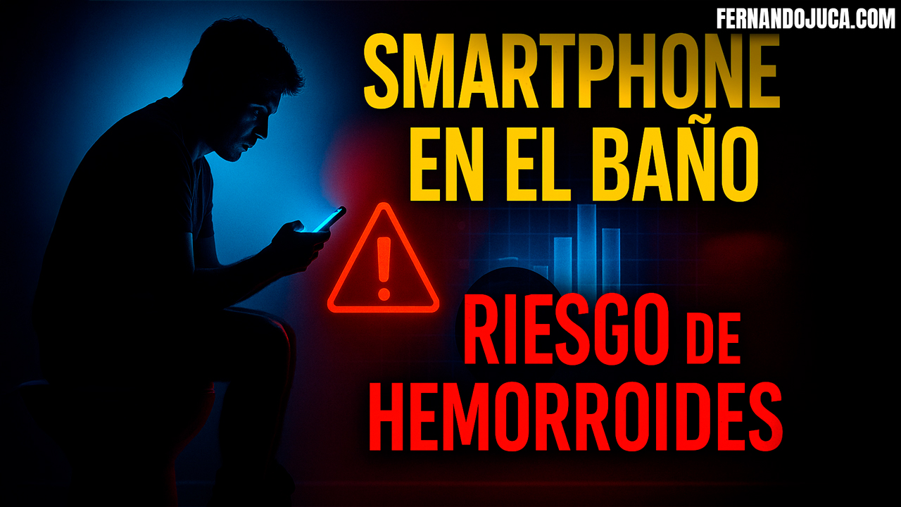 🚽 Usar el smartphone en el baño puede aumentar el riesgo de hemorroides, según un estudio
