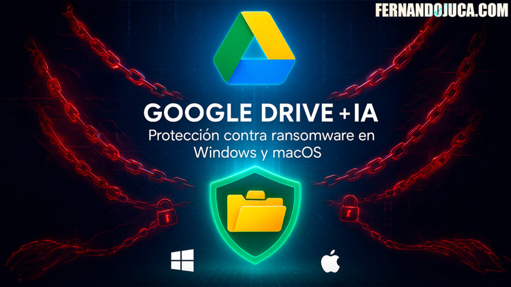 Google Drive añade detección de ransomware con IA en Windows y macOS