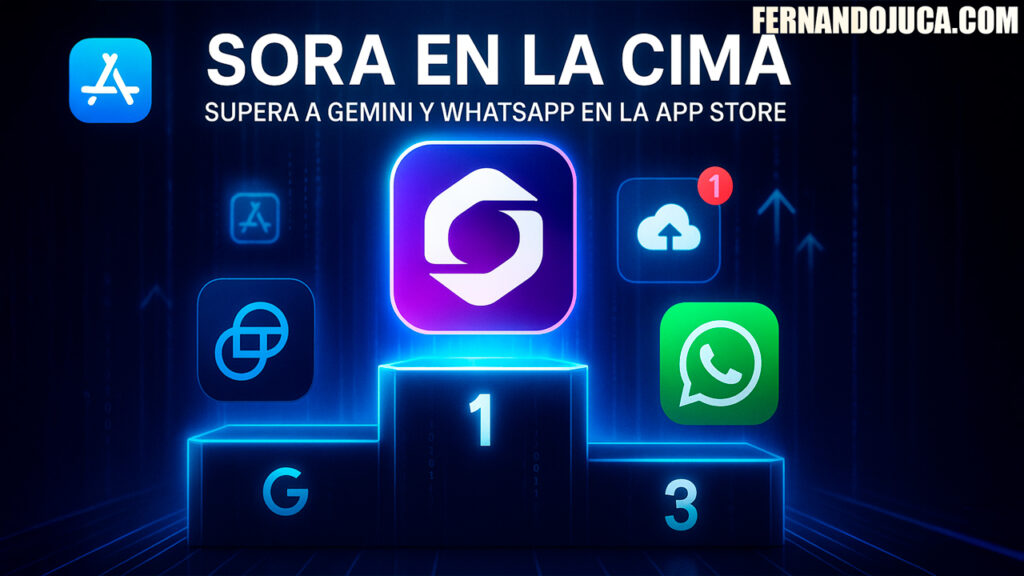 Sora by OpenAI conquista la App Store y supera a Gemini y WhatsApp