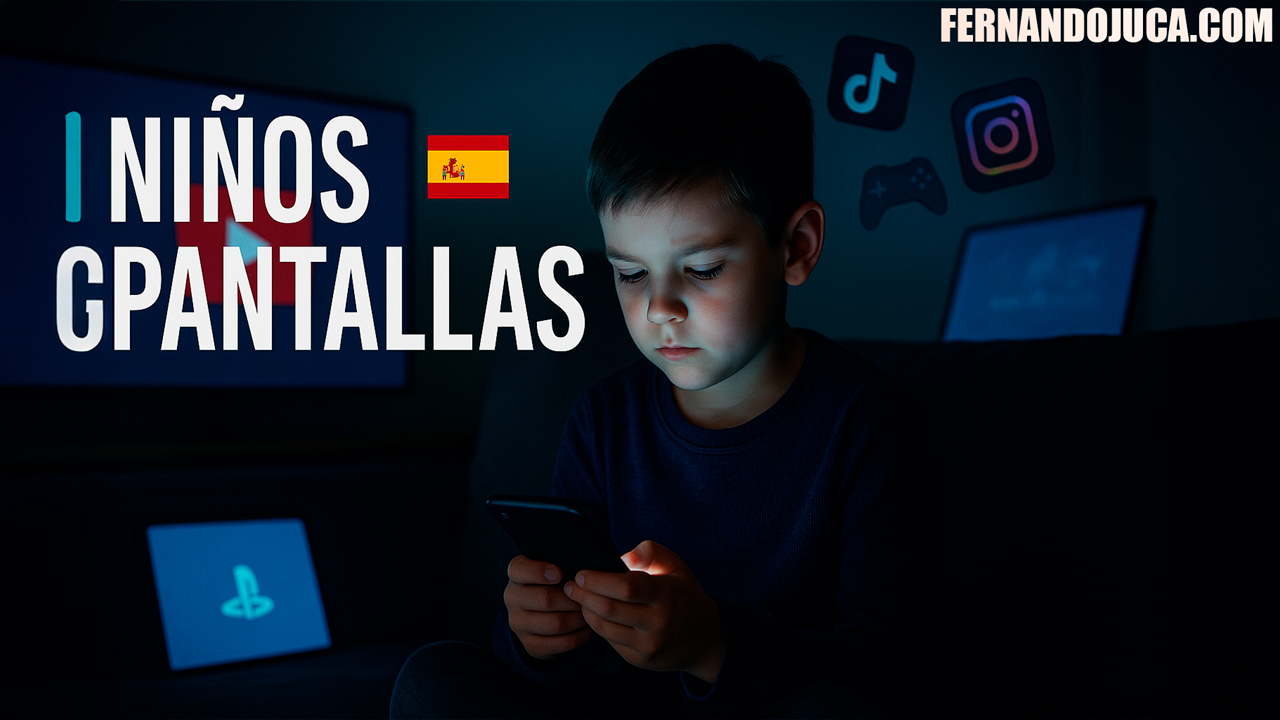 Niños españoles superan el uso recomendado de pantallas: 1 de cada 4 no tiene normas en casa