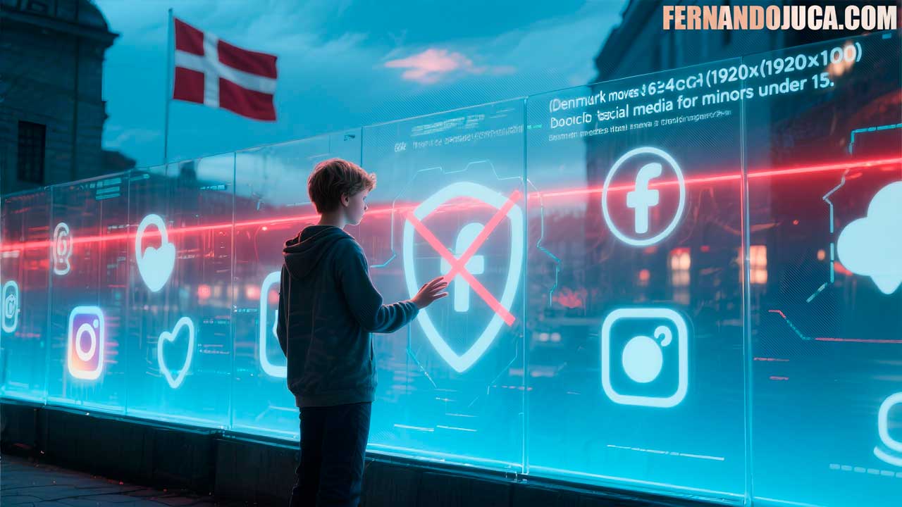 🛑 Dinamarca apunta a prohibir las redes sociales a menores de 15 años