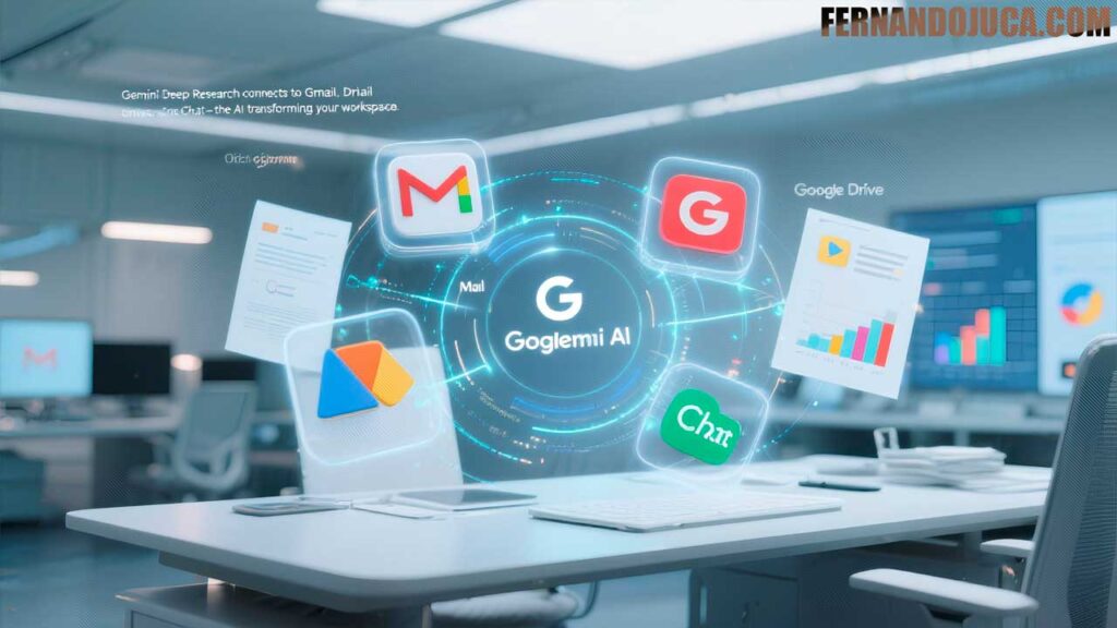🧠 Gemini Deep Research se conecta a Gmail, Drive y Chat: la IA que reforma tu espacio de trabajo