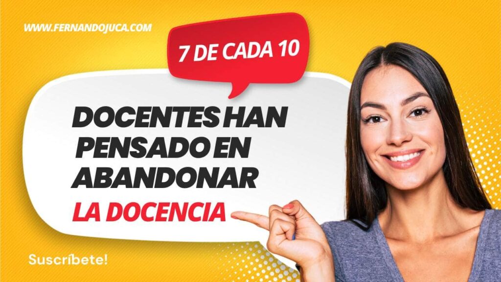 📚 7 de cada 10 docentes se han planteado abandonar la docencia