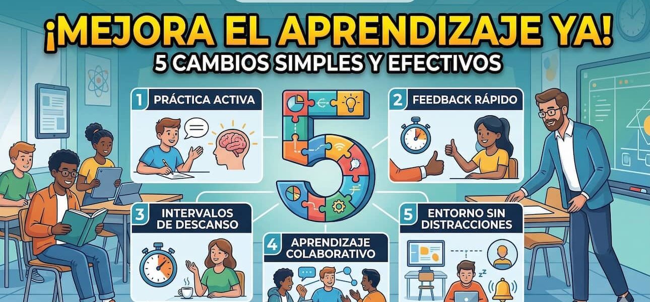 Cinco cambios simples que mejoran el aprendizaje del alumnado