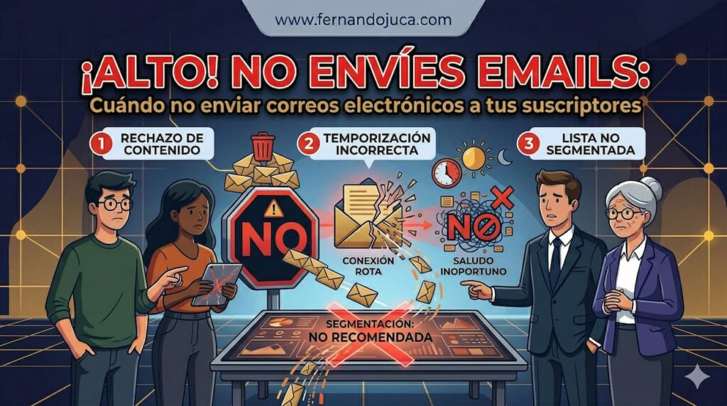 Cuándo no enviar correos electrónicos a tus suscriptores
