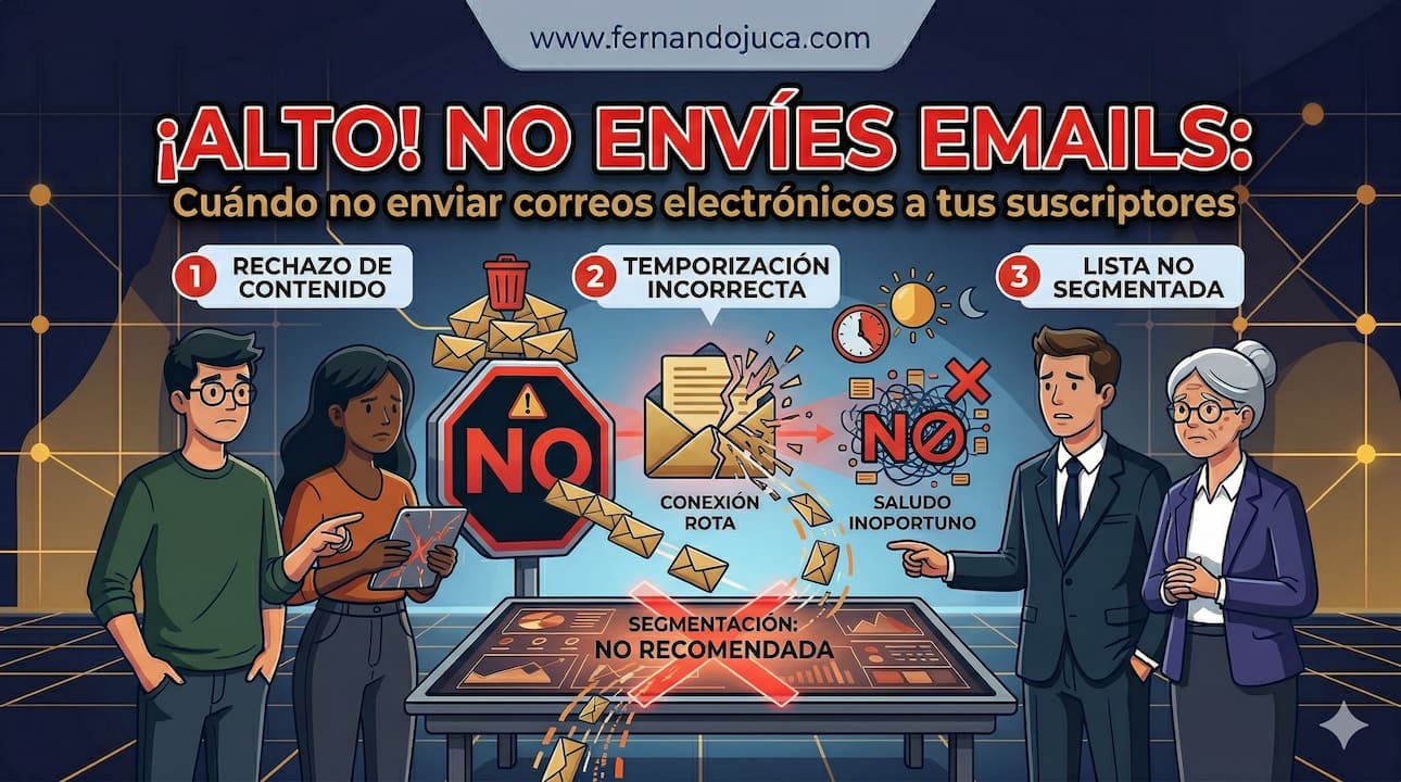Cuándo no enviar correos electrónicos a tus suscriptores