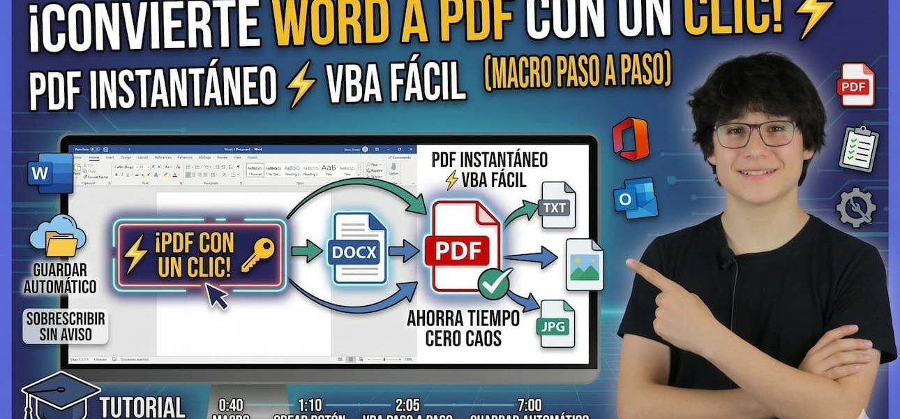 Convertir Word a PDF con un clic en Microsoft Word