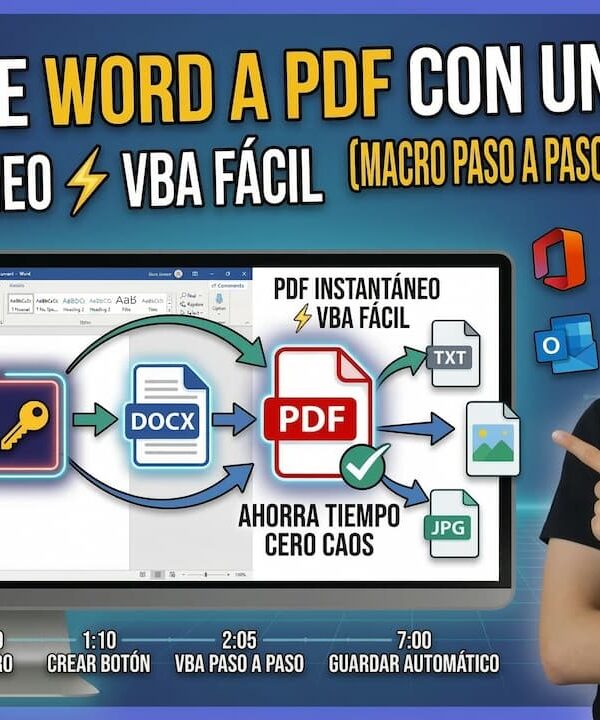 Convertir Word a PDF con un clic en Microsoft Word