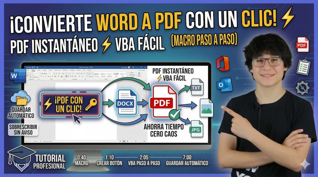Convertir Word a PDF con un clic en Microsoft Word