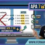 Corregir citas APA 7 de tres autores con un clic en Word