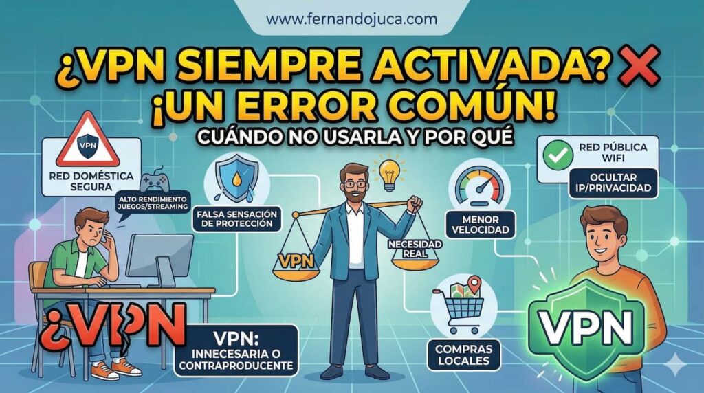 Cuándo no usar una VPN y por qué no siempre compensa