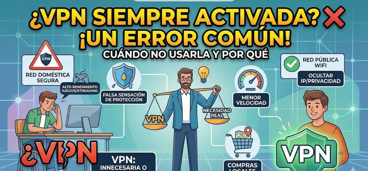 Cuándo no usar una VPN y por qué no siempre compensa