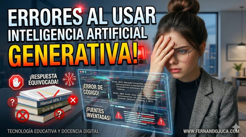 Errores al usar inteligencia artificial generativa
