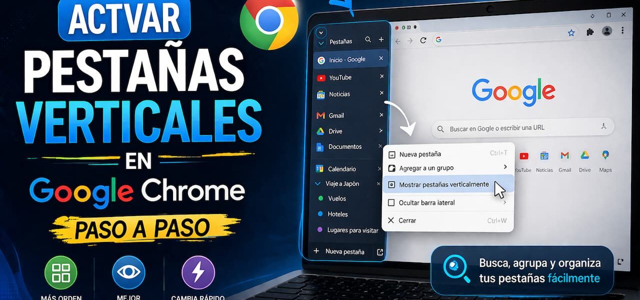 Activar pestañas verticales en Google Chrome paso a paso