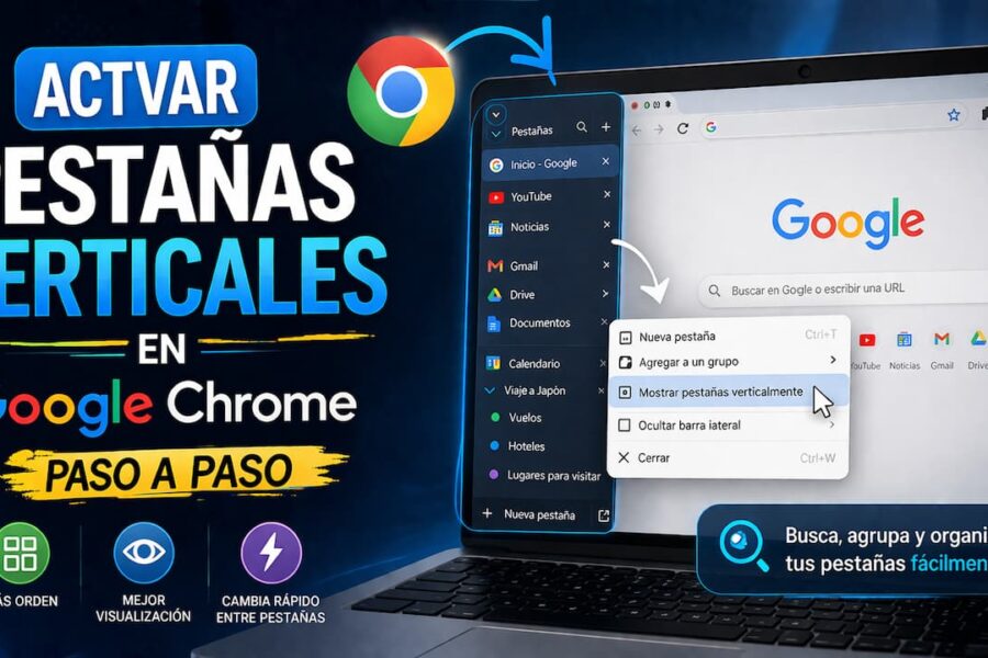 Activar pestañas verticales en Google Chrome paso a paso