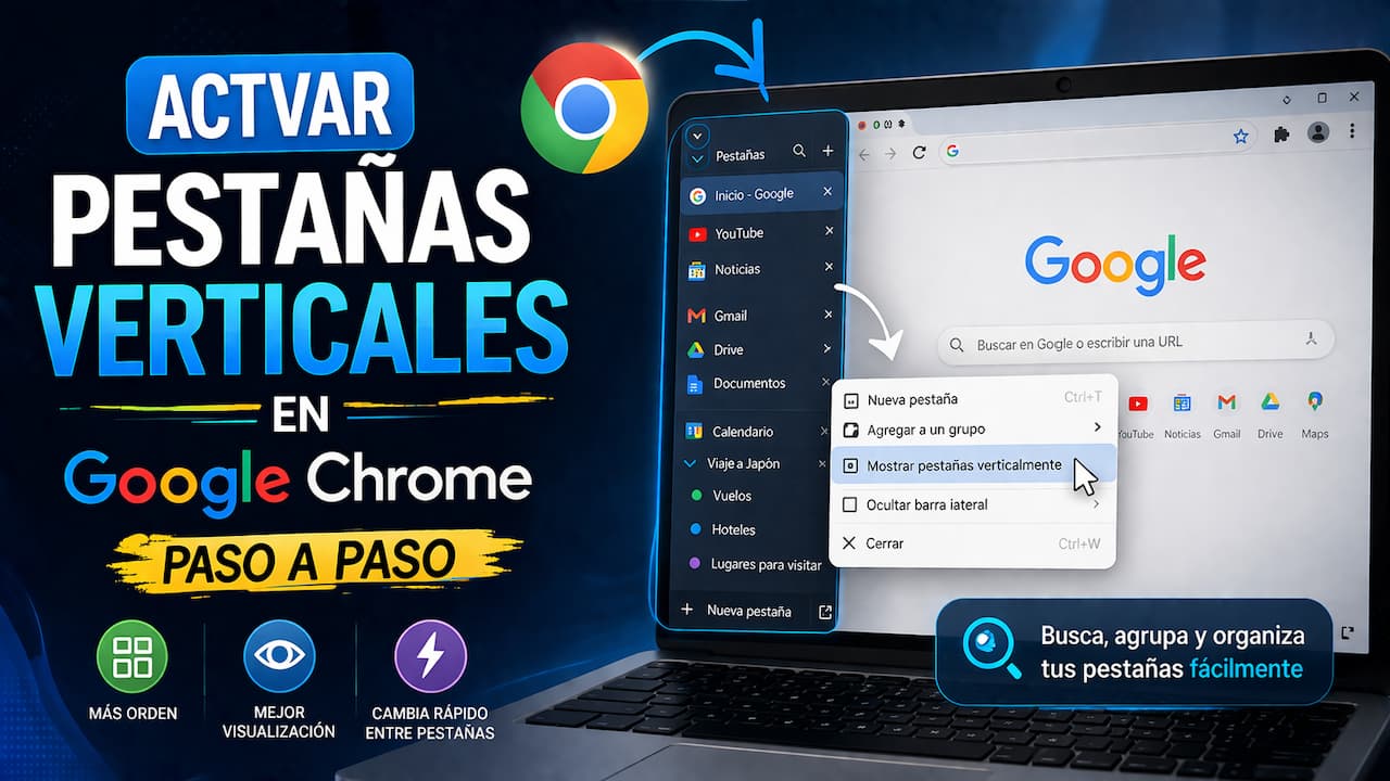 Activar pestañas verticales en Google Chrome paso a paso