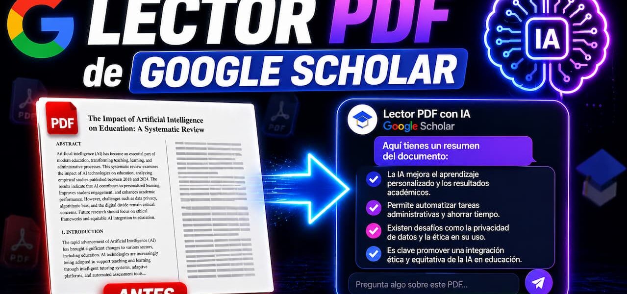 Nuevo lector PDF de Google Académico con IA
