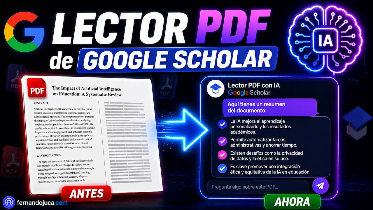 Nuevo lector PDF de Google Académico con IA