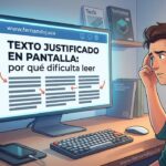 Texto justificado en pantalla: por qué dificulta leer