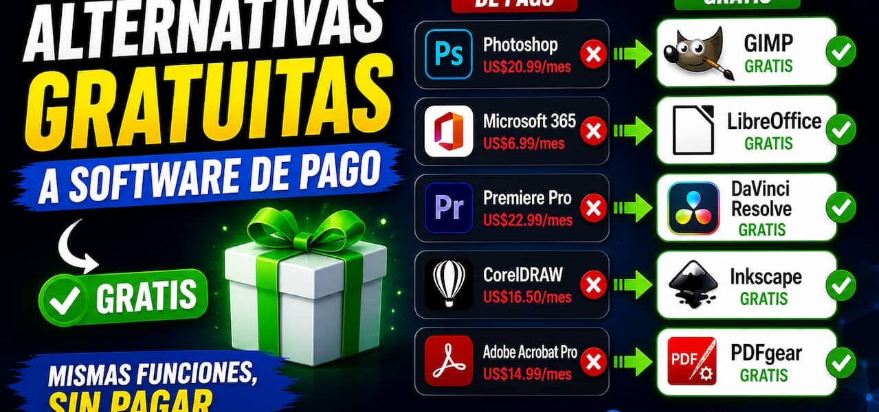 Alternativas gratuitas a software de pago en 2026