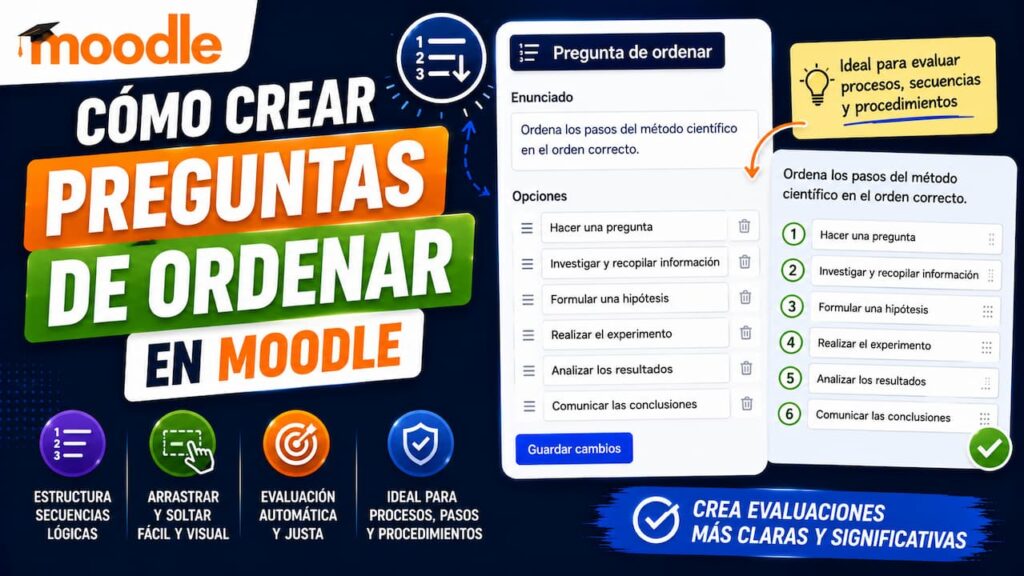 Preguntas de poner en orden en Moodle