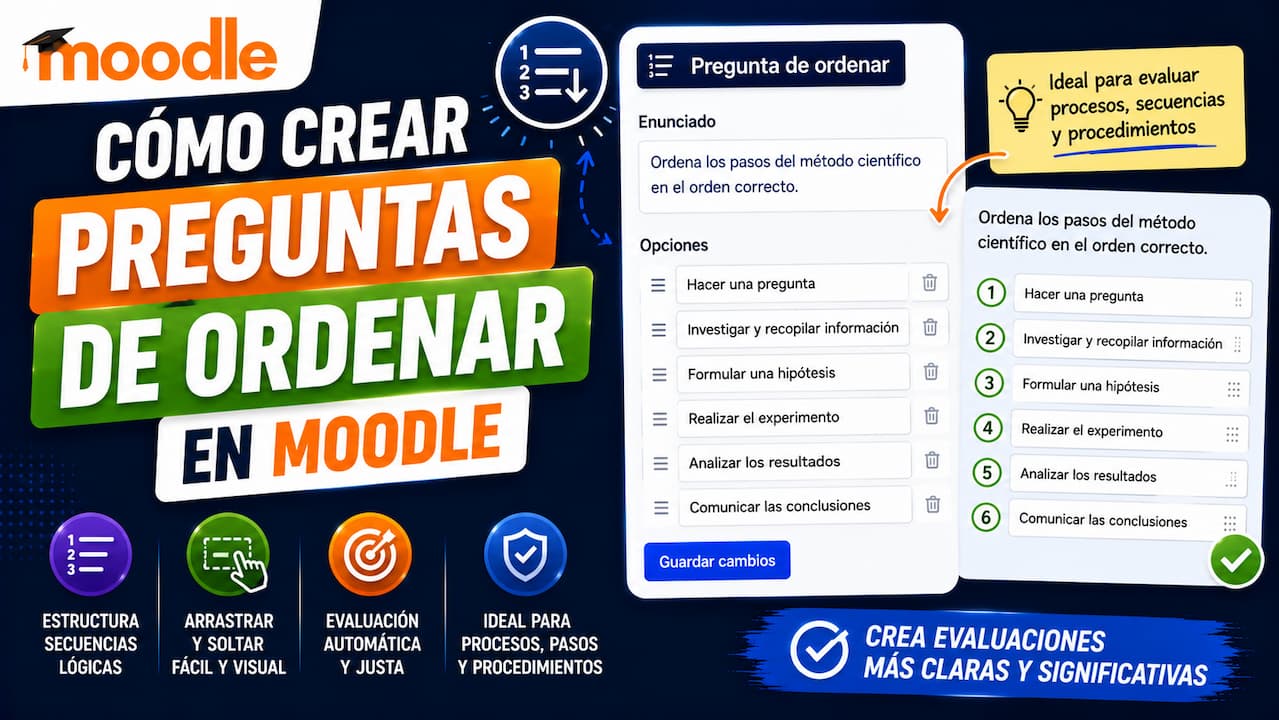 Preguntas de poner en orden en Moodle