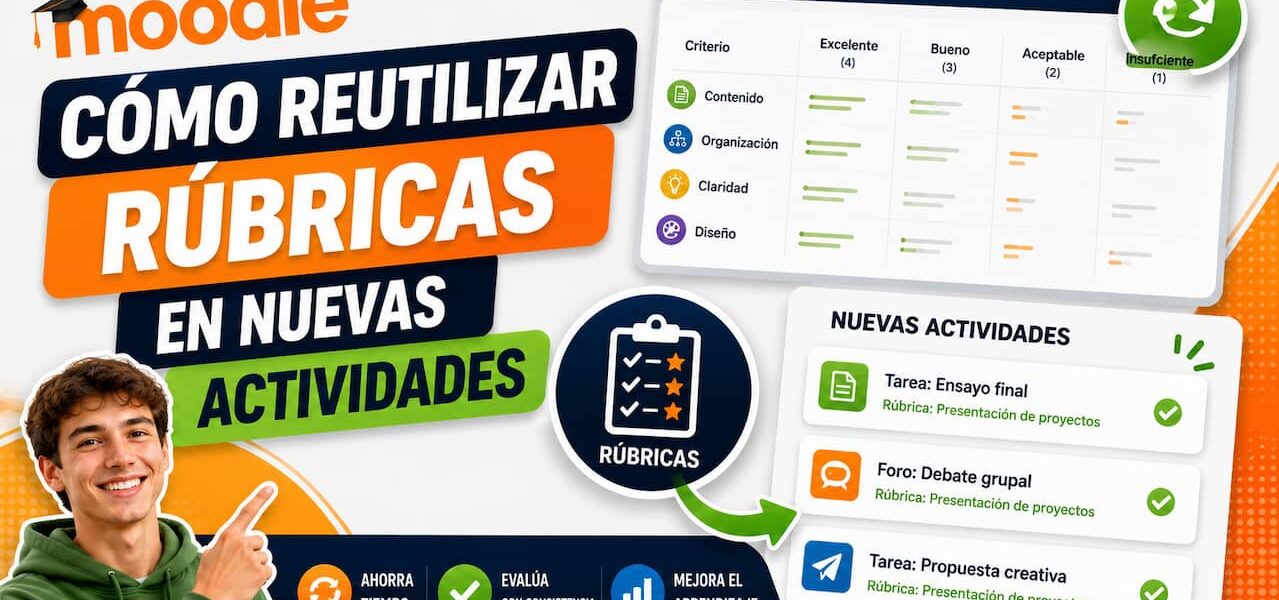 Cómo reutilizar rúbricas en Moodle sin empezar de cero