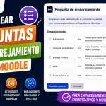 Preguntas de emparejamiento en Moodle